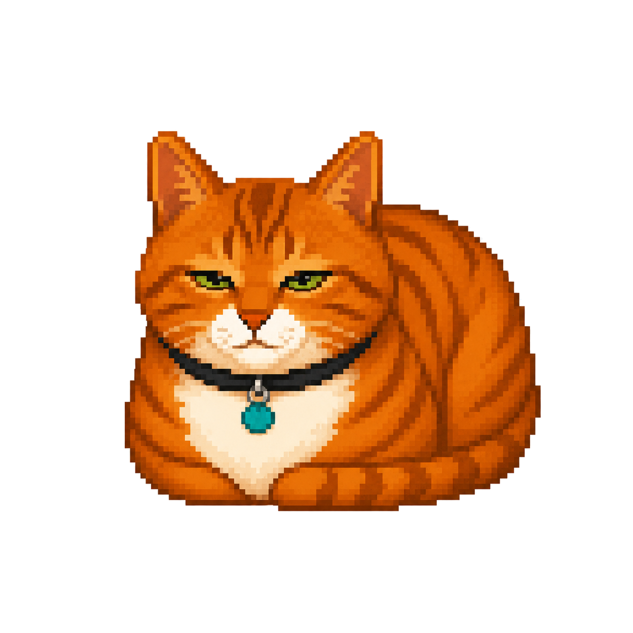 Hobbes sitting in a loaf position